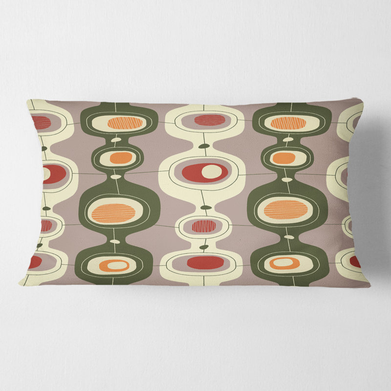 Coussin décoratif rétro Mid-Century