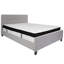 Lit plateforme capitonné avec matelas à ressorts ensachés Aluino-129474281-129474282