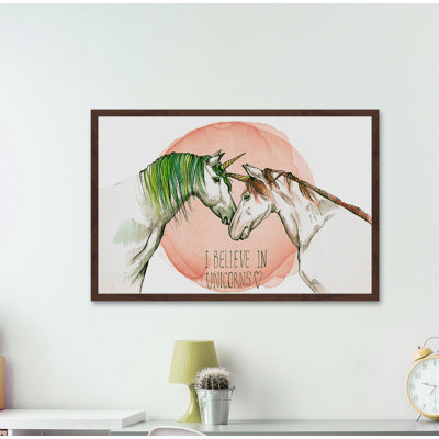 Sarcoxie 'I Believe in Unicorns II' Framed Print