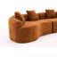Tissu en chenille 110 po moderne et orange pour salle de séjour 110 po