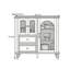 Buffet en bois massif de style Mid-antique