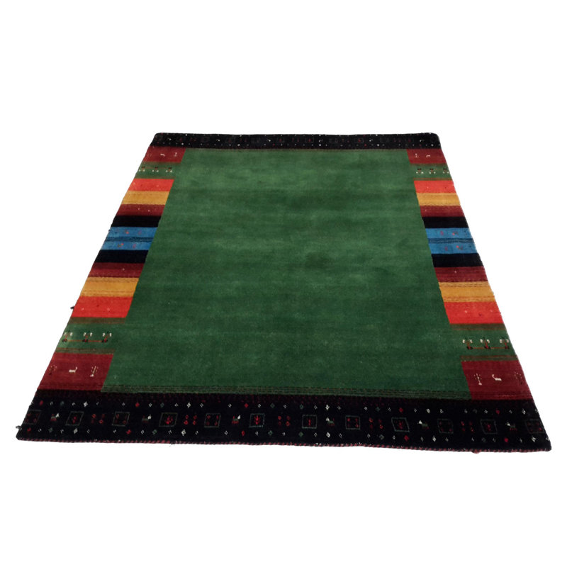 Canvello Hand Made Modern All Over Indo Gabbeh Rug - 4'8'' X 6'6''