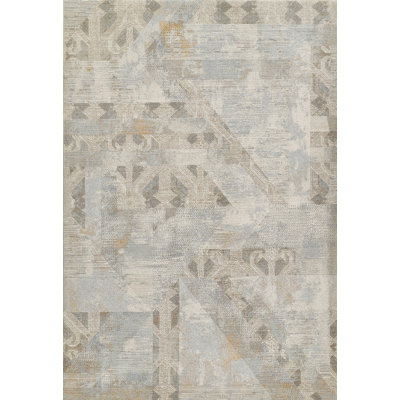Tapis bleu en polyester Bungalow Rose Vaniyah