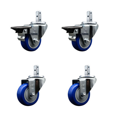 4 Piece Polyurethane Caster Set