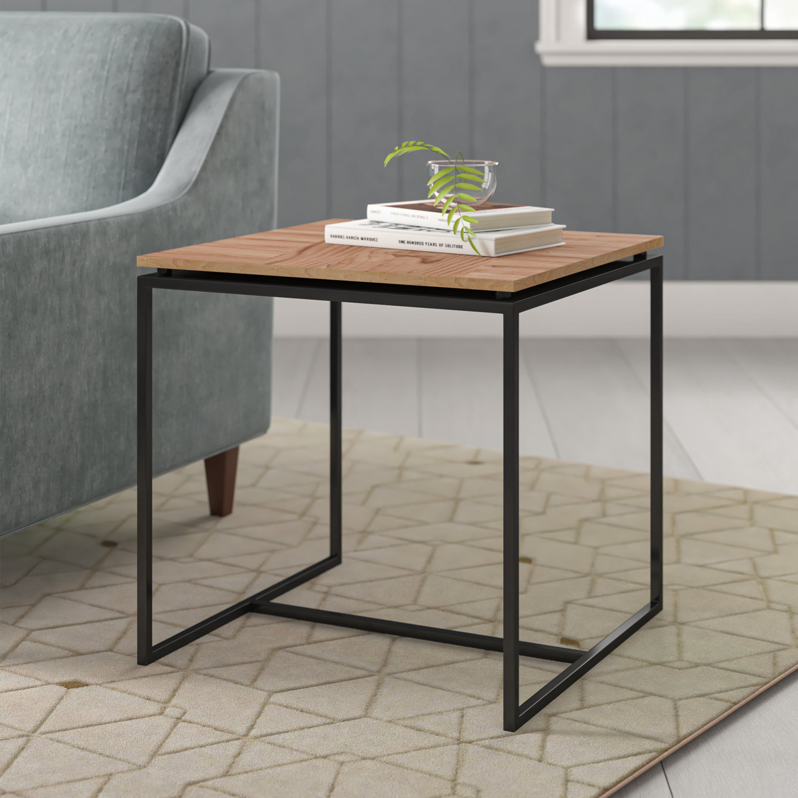 Tobias End Table, Walnut