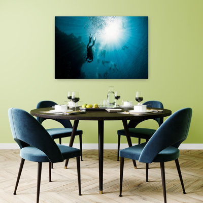 Sunlit Underwater World Abstract Contemporary Nature Ocean Wall Art Print