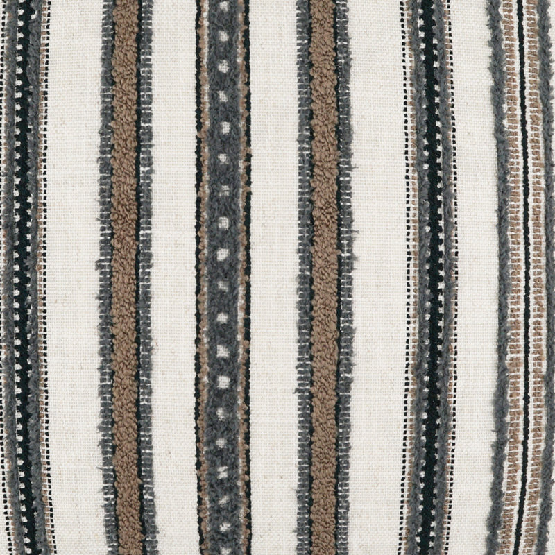 Zoie Striped Throw Pillow, Gray, Square 24"