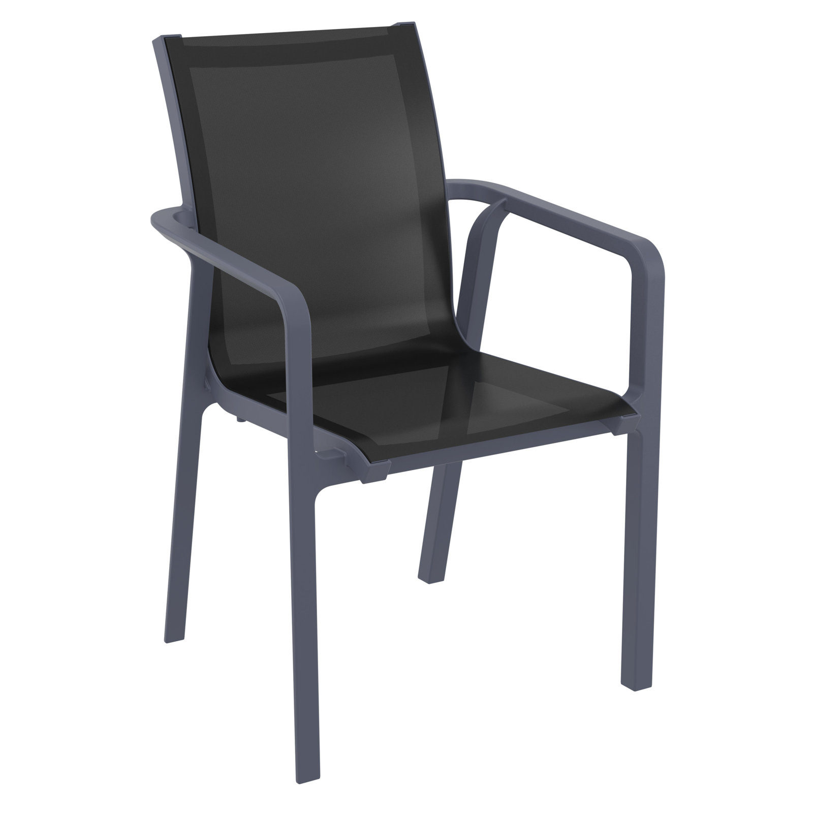 Farrah 24" Patio Bistro Set, Black/Dark Gray
