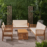 Brice 7 - Person Patio Conversation Sets with Cushions