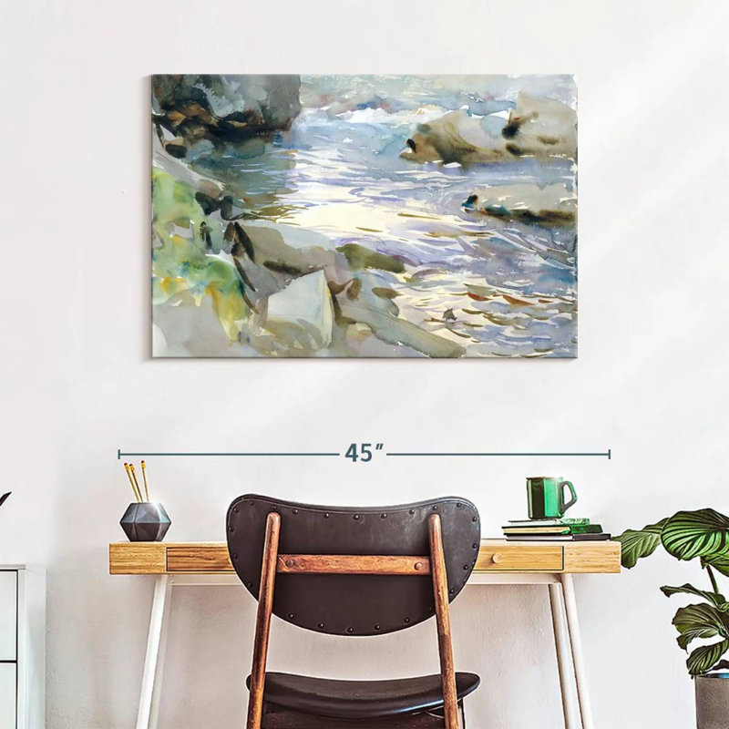 Alvord Stream and Rocks, 1901-1908, H 26 po x l 39 po