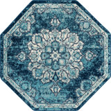 Traditional Mirveta Area Rug Navy Color