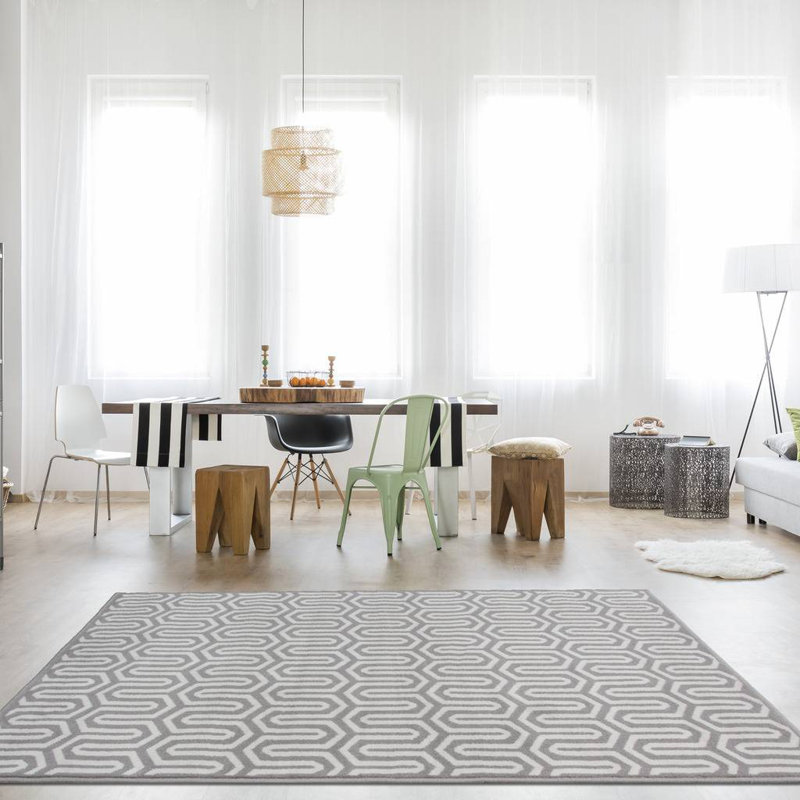 Lyndhur Grey/Beige Rug, Rectangle 160 x 230cm