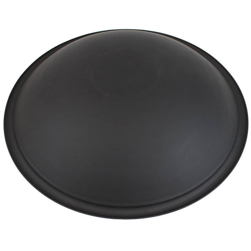 Foyer de remplacement rond en acier à finition noire Dortha - 24 po, H 5 po x l 23,25 po x P 23,25 po