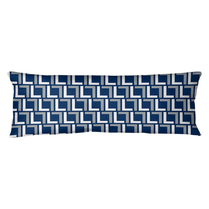 Polyester Medium Pillow, Microfiber, Speed Blue/White/Gray