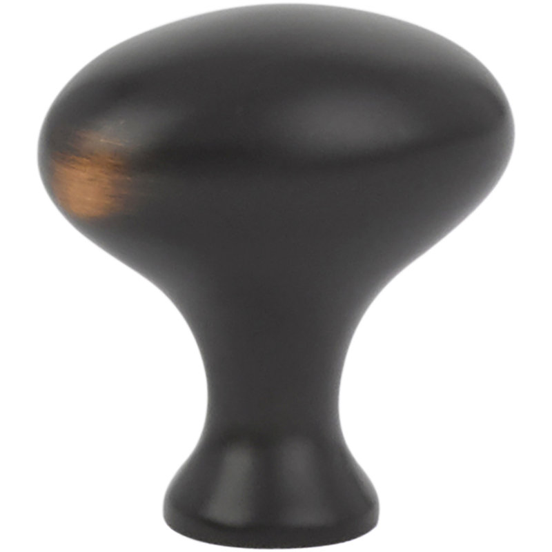 Egg Cabinet Knob, Oil Rubbed Bronze, 1.25" H x 0.75" W x 1.25" D