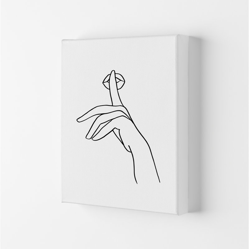 Shhh 1 - Print, 84.1cm H x 59.4cm W x 4cm D, Wrapped Canvas