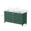 Meuble-lavabo en bois massif 60 po avec lavabo double et armoire autoportante