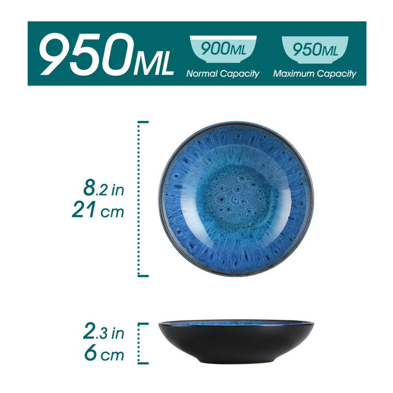 BUNNPERL 887.2ml Pasta Bowl, Blue