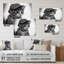 Monchrome, dessin numérique de petit chaton - art mural acrylique pour chat pour la cuisine-1163484440
