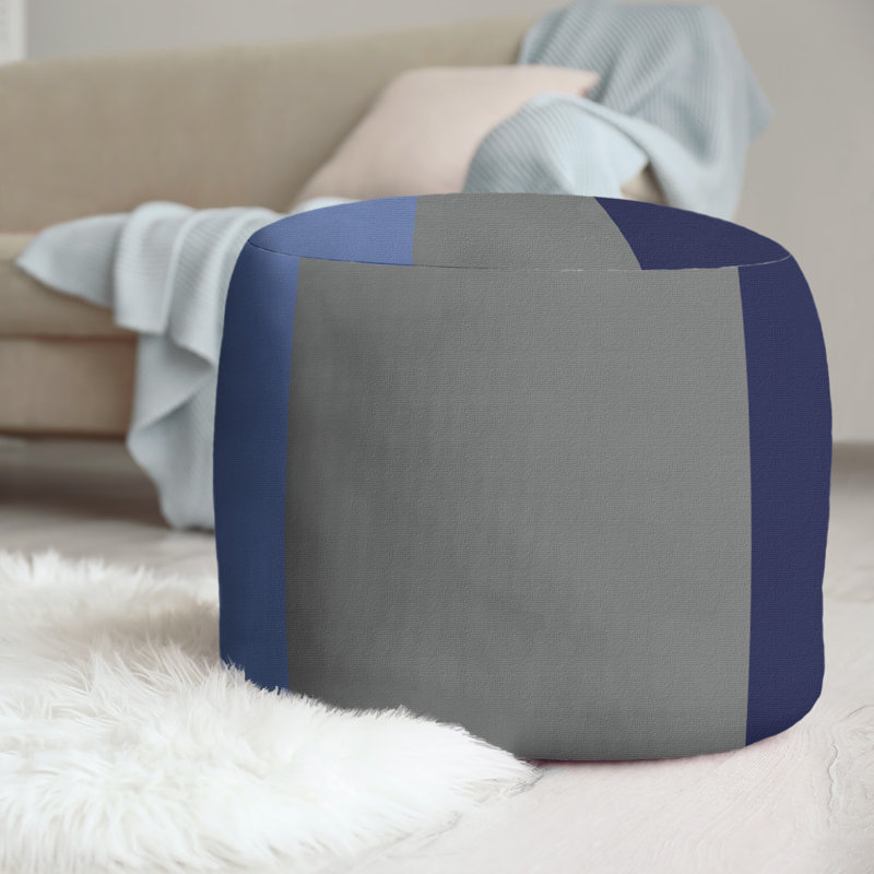 repose-pieds rond 20,5", Bleu / gris / bleu marine