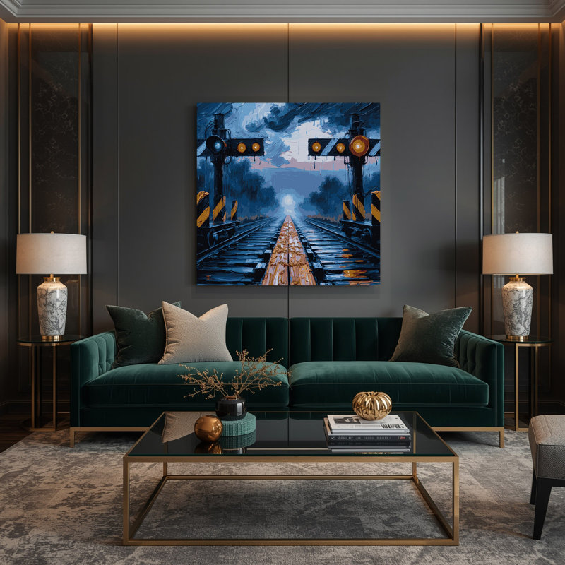 Art sur toile gris, H 32 po x l 32 po