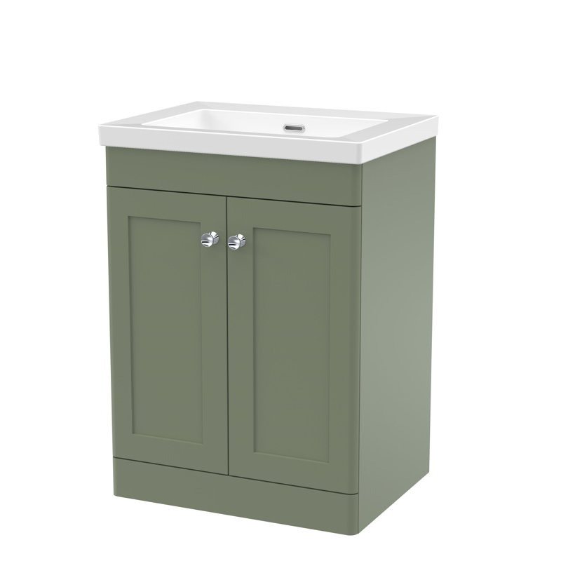 Classique Bathroom Vanity, Satin Green, 61.3 cm W