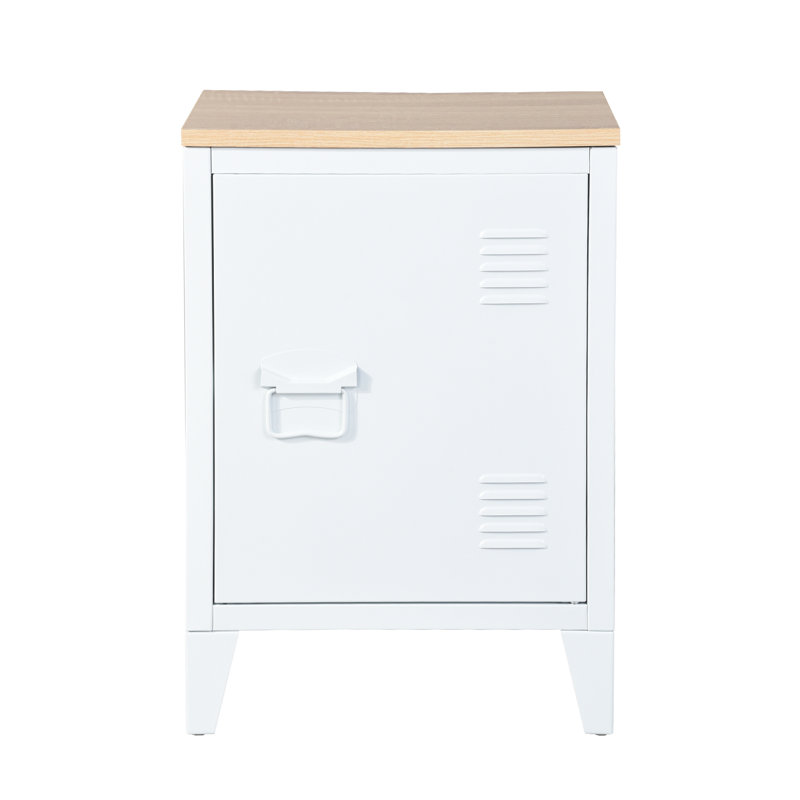 Mira 40.5cm W Bedside Table, White