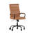 High Back Executive Swivel Office Chair with Frame, Arms, and Transparent Roller Wheels-90122492-90122465