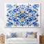 Carreaux de mosaïque floraux bleu azur - ensemble de décorations murales abstraites-1560901853-1560901848