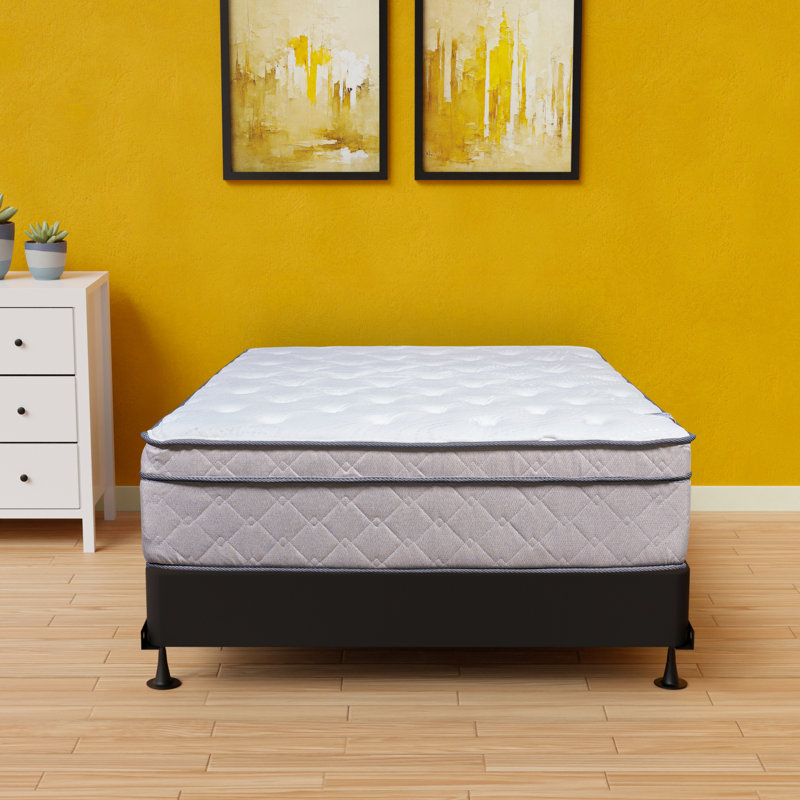 Ravenstein 12" Ultra Plush EuroTop Hybrid Mattress for Motion Isolation & Black, Low Profile, Full / Double