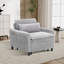 Chaise d'appoint convertible rembourrée en velours côtelé-1487939881