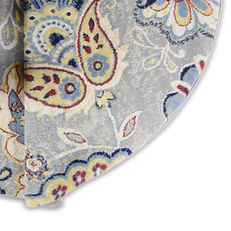 Mountview Floral Indoor Rug, Round 5'2"