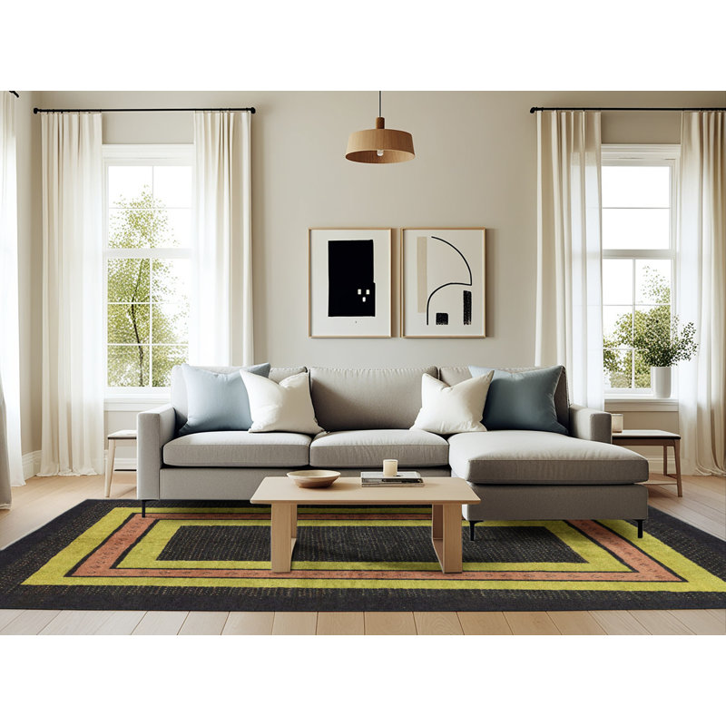 Abstract Indoor Rug, Rectangle 6' x 9'