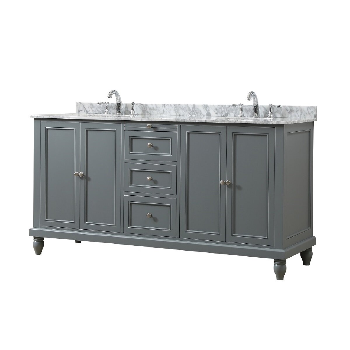 Charlton Home® Medfield 70.5'' Free Standing Double Bathroom Vanity 