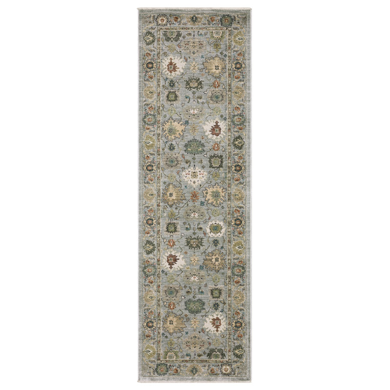Caia Vintage Oriental Blue/ Multi Area Rug, Runner 2'3" x 7'9"
