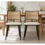 Chaises de salle à manger en rotin, chaises de cuisine rembourrées modernes-2076842322
