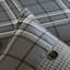 Ensemble d'édredon gris / blanc à motif écossais simple / simple TG