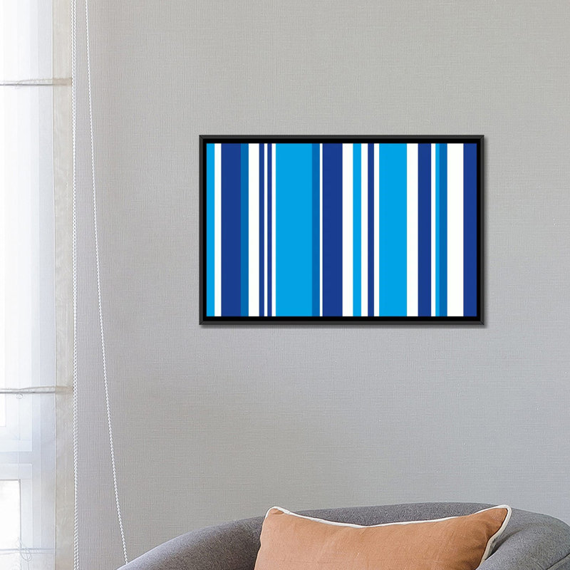 Falsterbo " Striped ", 18" H x 26" W x 1.5" D, No Mat, Black Framed Canvas