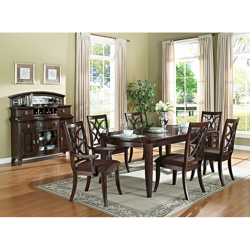 Walnut Finish Dining Table W/1 Leaf