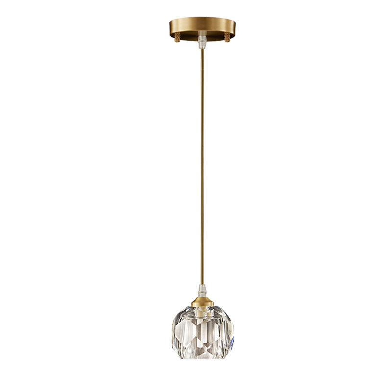 Collete 1-Light 11cm Crystal Globe Pendant Light Hanging Lamp