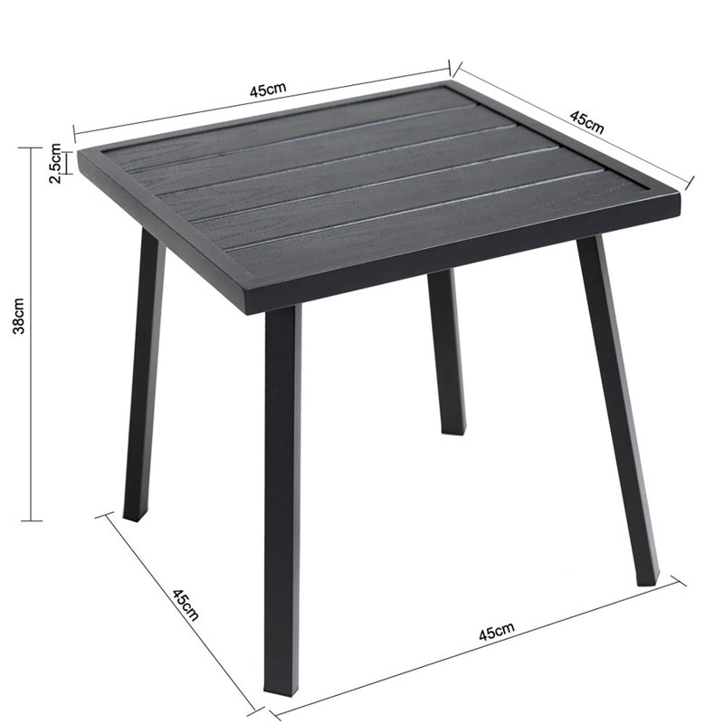 Hannaa Square Outdoor Coffee Table - 45 cm W 45 cm D