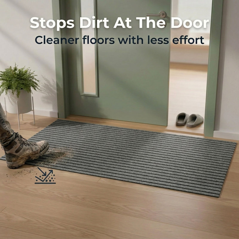 Cut-to-Fit Large Entryway Brushing Doormat 35.5 x 78.75 in