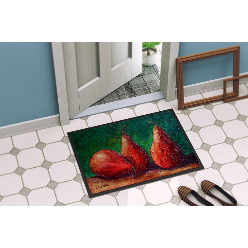 Paillasson d’intérieur antidérapant Poirier, Rectangle 1 pi 6 po x 2 pi 3 po