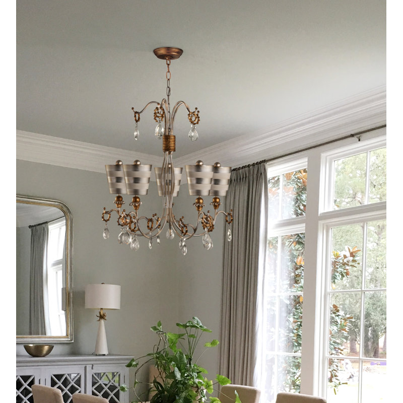 Tivoli 5-Light Crystal Chandelier, Silver