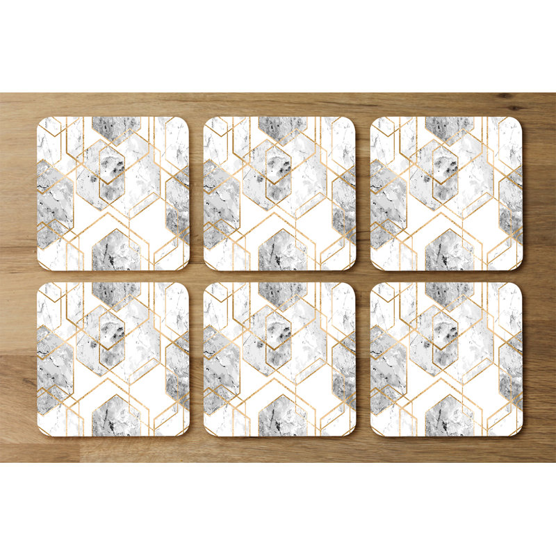 Square 6 Piece Coaster Set