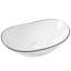 Vasque de salle de bain ovale en porcelaine vitrifiée blanche DeerValley 20,5 po x 13 po pour vanités étroites