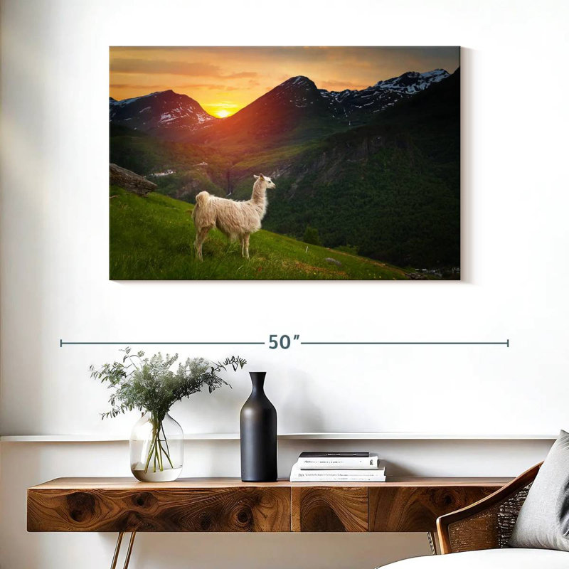 Mountain Llama, 26" H x 39" W