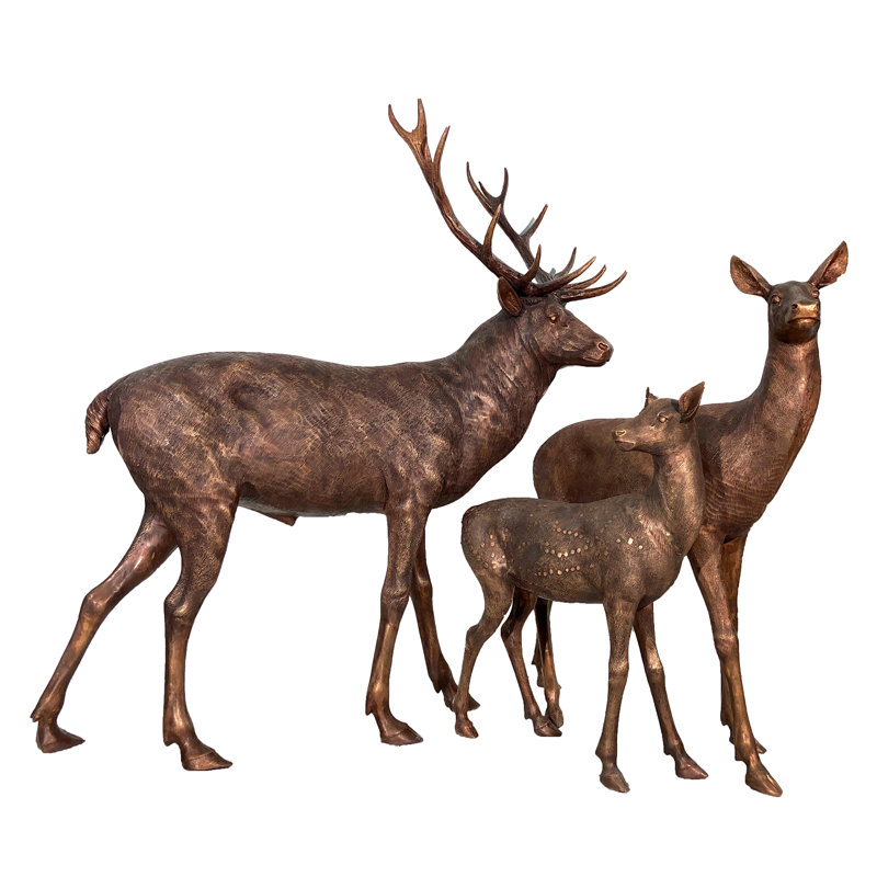 Deer Bronze Garden Statue