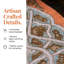 Ensemble de 2 napperons perlés carrés brodés Poudre avec dossier en satin pour table de salle à manger et décoration de Noël