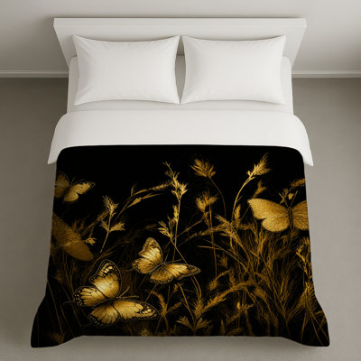 Housses de couette Golden Butterflies On Grass